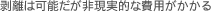 剥離は可能だが非現実的な費用がかかる