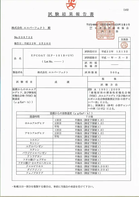 VOC検出　不検出