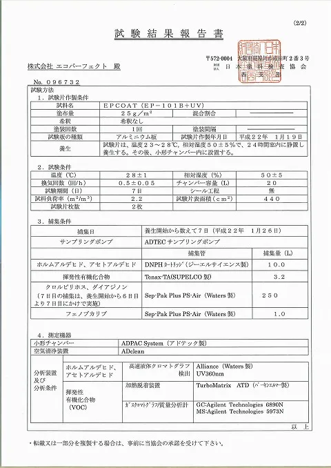 VOC検出　不検出